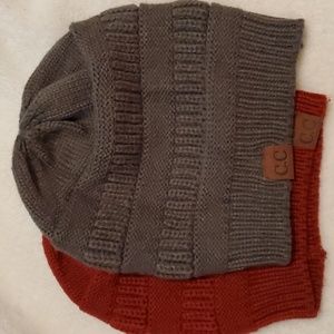 C.C. cable knit beanies 2 for 1